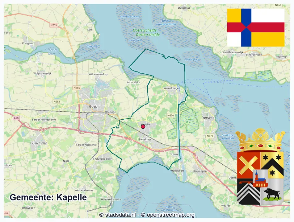 Schematische gemeentegrens Kapelle